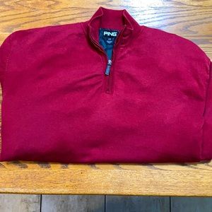 Ping Men’s Large 1/4 zip golf sweater/wind-shirt
